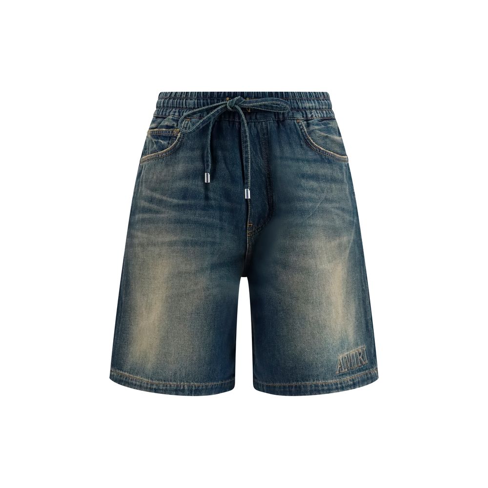 Amiri Blue Jean Bermuda Shorts